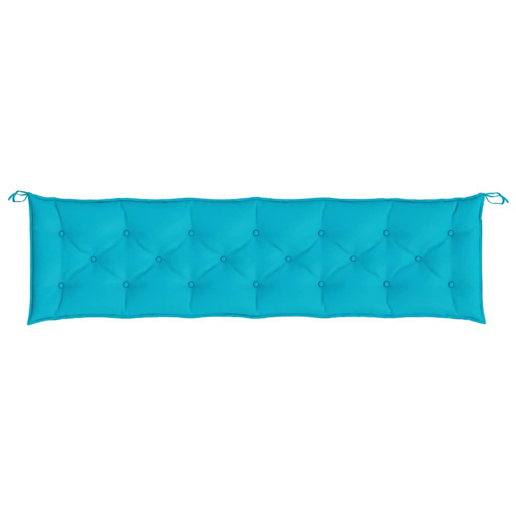 vidaXL Garden Bench Cushions 2pcs Turquoise 200x50x7cm Fabric