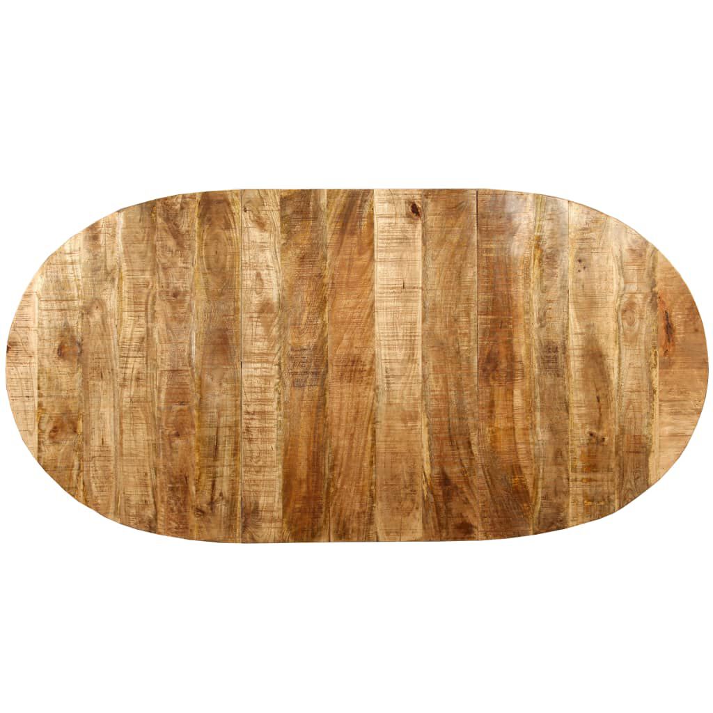 vidaXL Dining Table Solid Mango Wood and Steel 180 cm