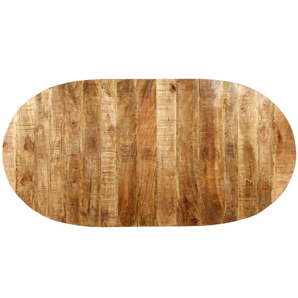 vidaXL Dining Table Solid Mango Wood and Steel 180 cm