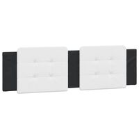 vidaXL Headboard Cushion White and Black 183 cm Faux Leather