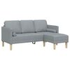 vidaXL Sofa Set with Cushion Light Grey Polyester