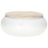 vidaXL Coffee Table White 68x68x30 cm Solid Mango Wood