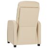 vidaXL Recliner Chair Cream Fabric