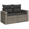 vidaXL 13 Piece Garden Sofa Set with Cushions Grey Poly Rattan