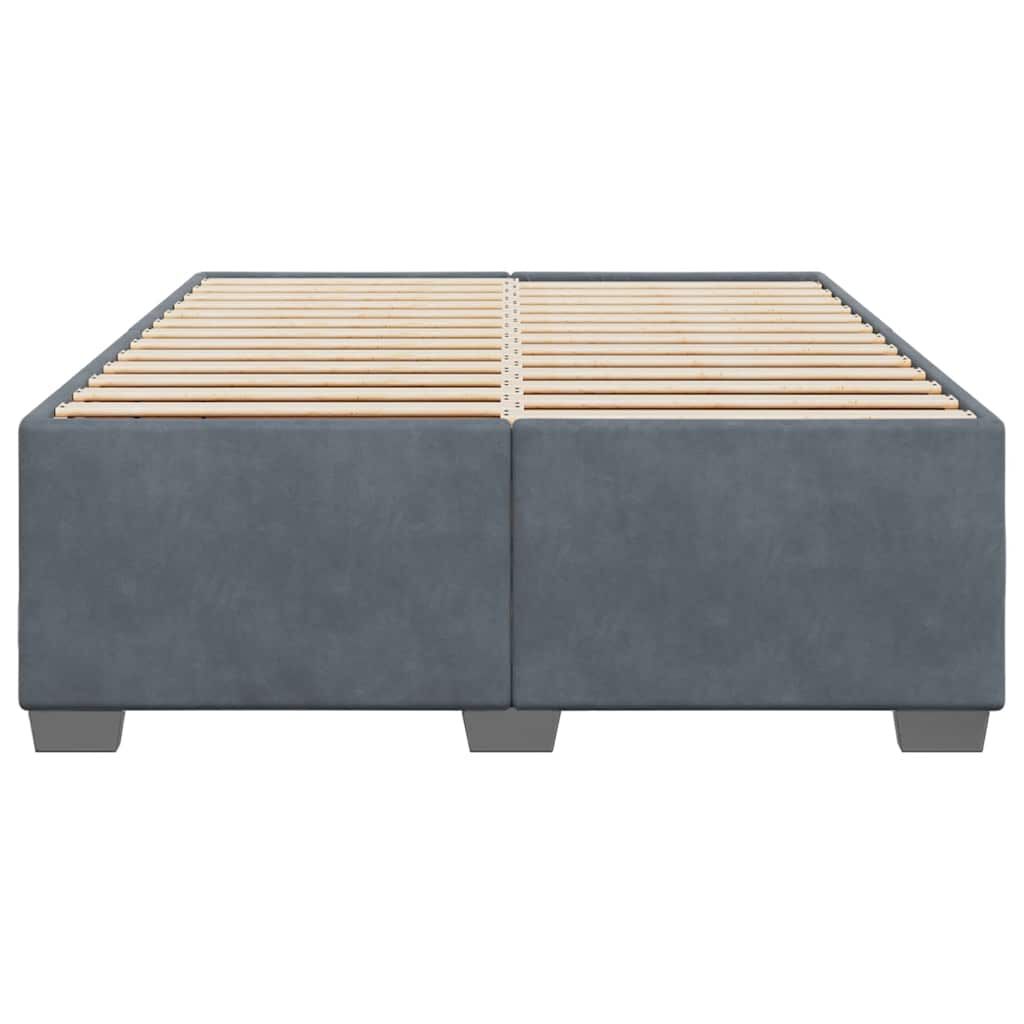 vidaXL Bed Frame without Mattress Dark Grey Full Velvet