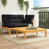 vidaXL 2 Piece Garden Pallet Sofa Set with Cushions Solid Wood Acacia