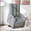 vidaXL Electric Stand up Massage Recliner Chair Light Grey Fabric