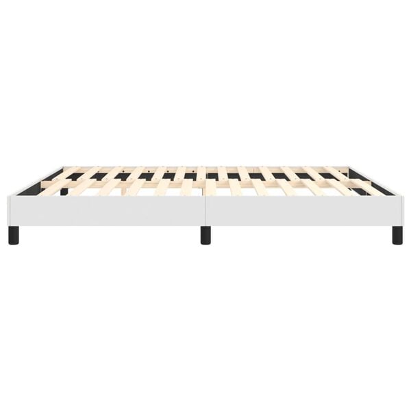 vidaXL Bed Frame without Mattress White California King Faux Leather (US Only)