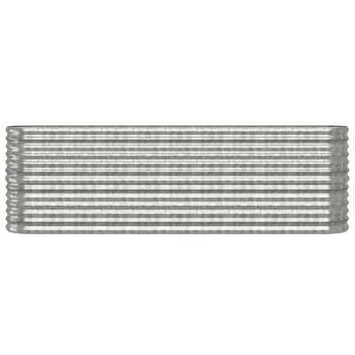 vidaXL Garden Raised Bed Powder-coated Steel 224x40x68 cm Silver