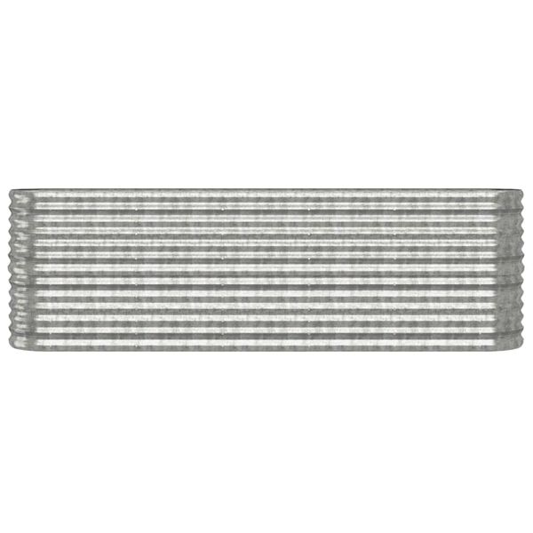 vidaXL Garden Raised Bed Powder-coated Steel 224x40x68 cm Silver