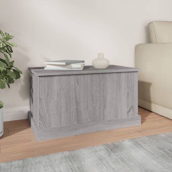 vidaXL Storage Box Grey Sonoma 70x40x38 cm Engineered Wood