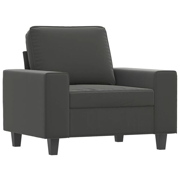 vidaXL Sofa Chair Dark Grey 60 cm Microfibre Fabric