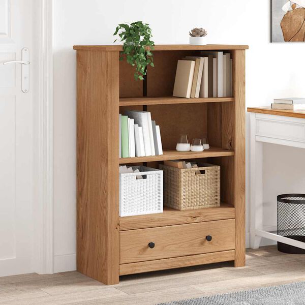 vidaXL Bookcase 80x35x110 cm Solid Pine Wood Panama Range