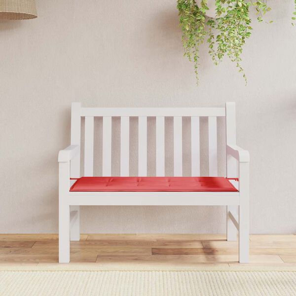 vidaXL Garden Bench Cushion Red 120x50x4 cm Oxford Fabric