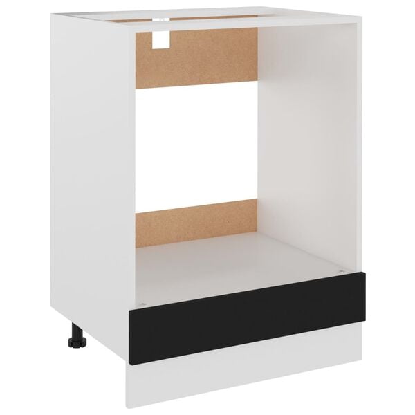 vidaXL Oven Cabinet Lyon Black 60x46x81.5 cm Engineered Wood