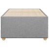 vidaXL Bed Frame without Mattress Light Grey Twin Fabric