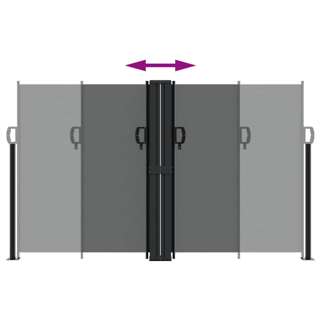 vidaXL Retractable Side Awning Anthracite 140x600 cm