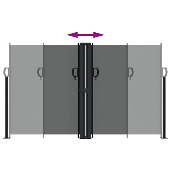vidaXL Retractable Side Awning Anthracite 140x600 cm