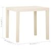 vidaXL Garden Table White 79x65x72 cm Plastic