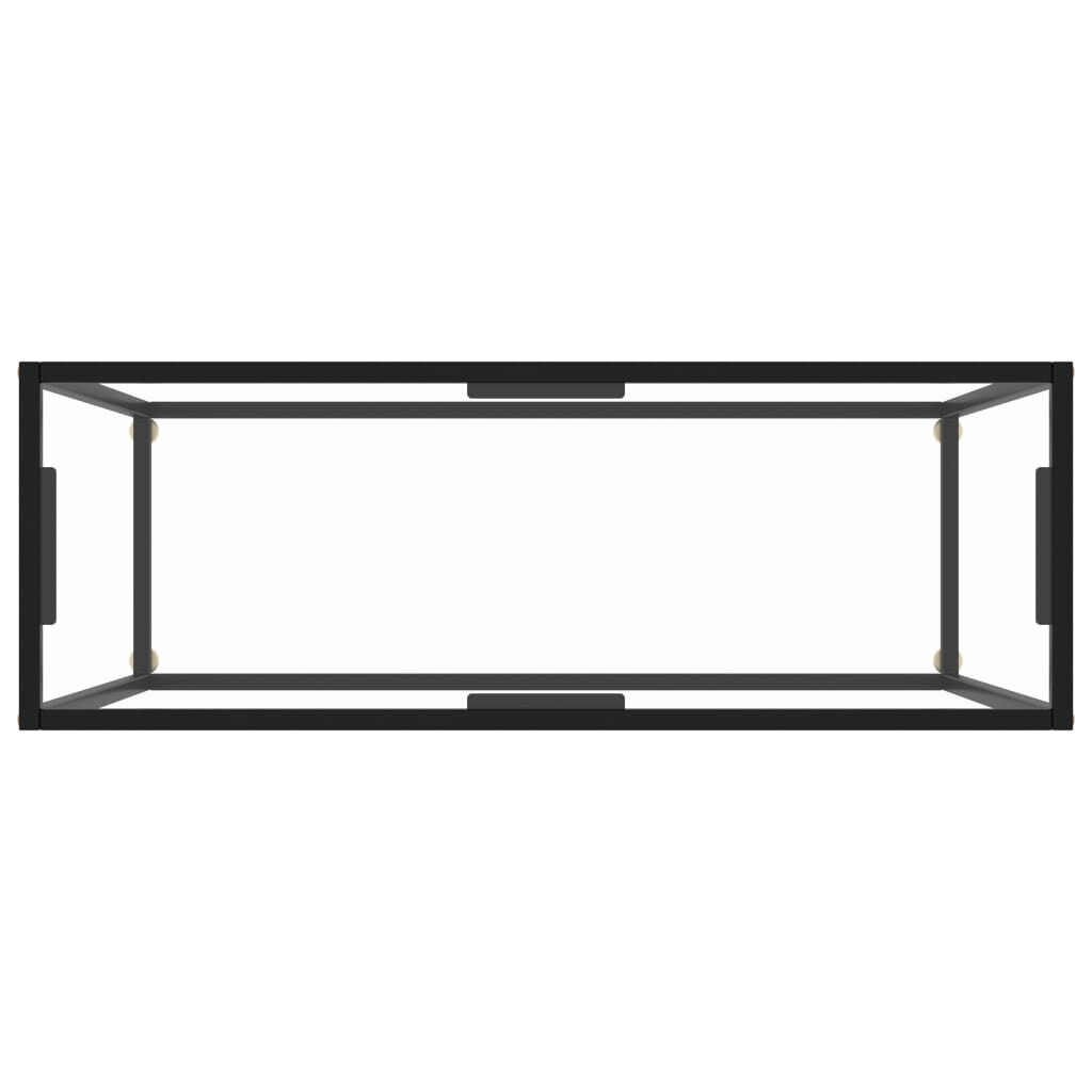vidaXL Console Table Transparent 100x35x75 cm Tempered Glass