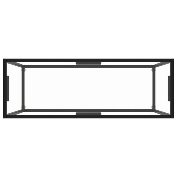 vidaXL Console Table Transparent 100x35x75 cm Tempered Glass