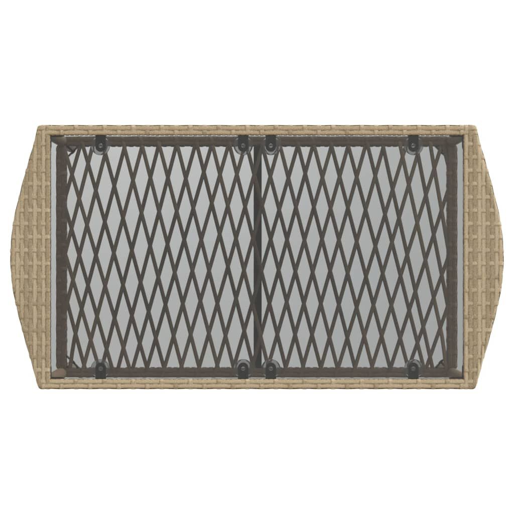 vidaXL 4 Piece Garden Sofa Set with Cushions Beige Poly Rattan