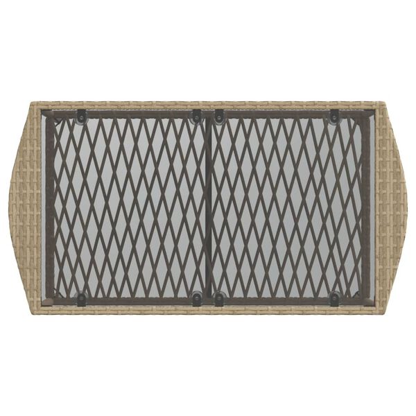 vidaXL 4 Piece Garden Sofa Set with Cushions Beige Poly Rattan