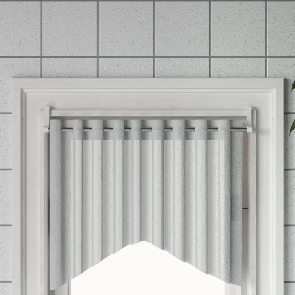 vidaXL Curtain Rails 2 pcs White and Silver 40-60 cm Aluminium