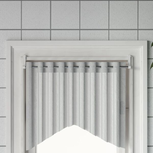 vidaXL Curtain Rails 2 pcs White and Silver 40-60 cm Aluminium