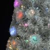 vidaXL Artificial Pre-lit Christmas Tree White 180 cm Fibre Optic