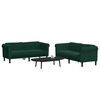 vidaXL 3 Piece Sofa Set Dark Green Velvet