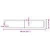 vidaXL Wall Shelf Light Brown 140x30x(2-4) cm Treated Solid Wood Oak