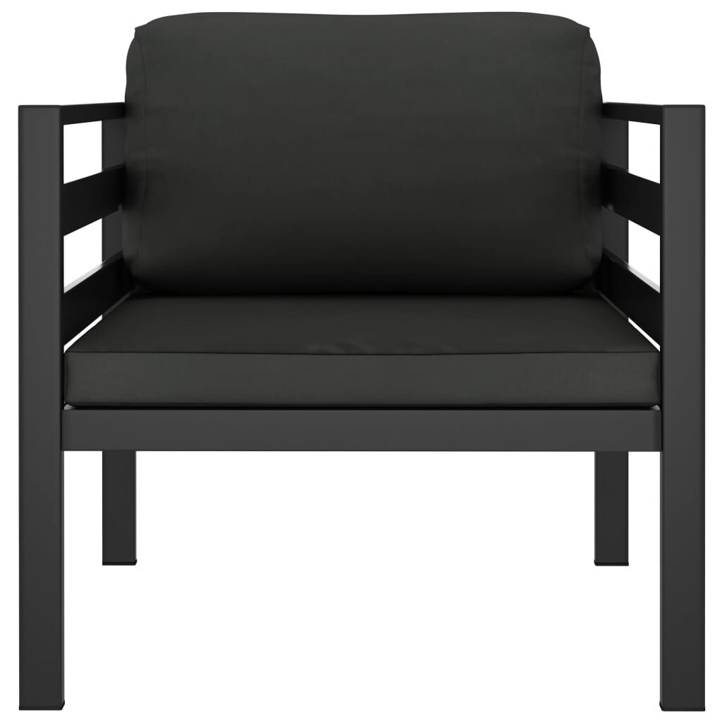 vidaXL 7 Piece Garden Lounge Set with Cushions Aluminium Anthracite