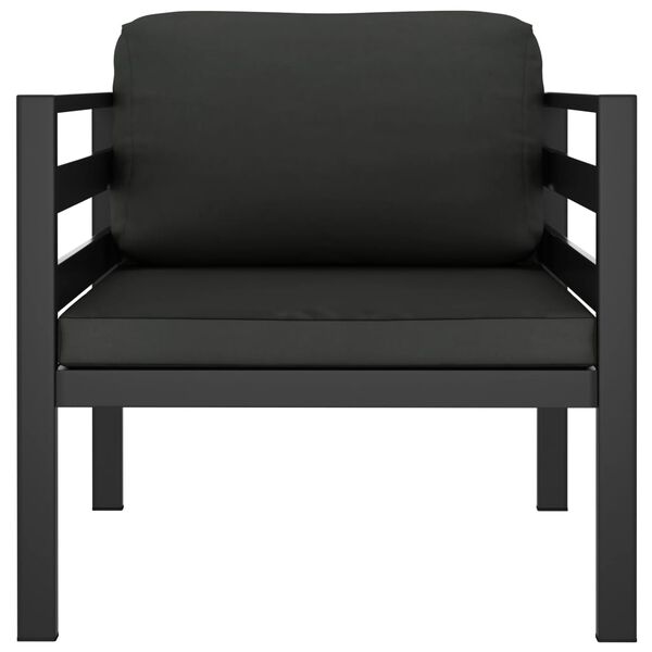 vidaXL 7 Piece Garden Lounge Set with Cushions Aluminium Anthracite