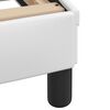 vidaXL Bed Frame with LED without Mattress "Zadar" White 152x203 cm