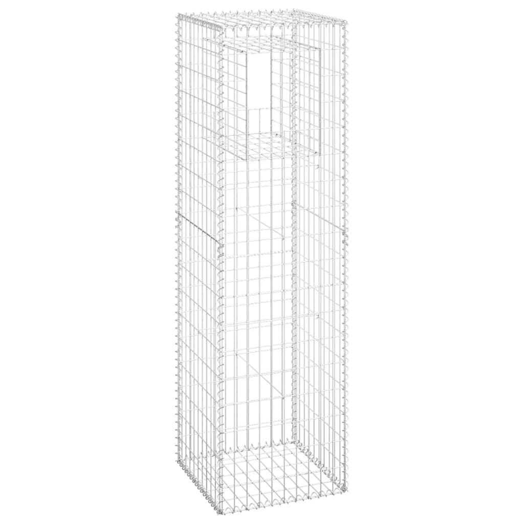vidaXL Gabion Basket Post 50x50x180 cm Iron
