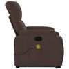vidaXL Stand up Massage Recliner Chair Brown Microfibre Fabric