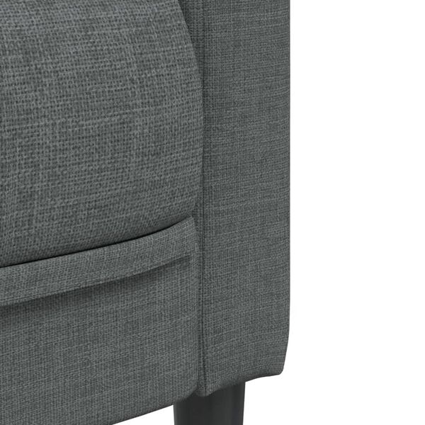 vidaXL 2 Piece Sofa Set Dark Grey Fabric