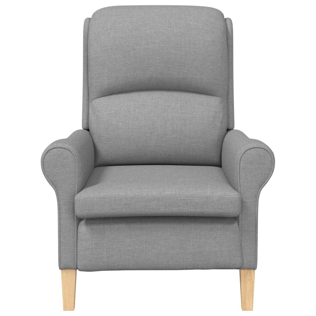 vidaXL Modern Armchair Light grey Polyester fabric, Wood Medium