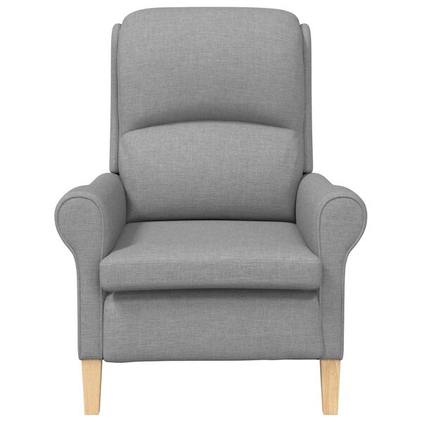 vidaXL Modern Armchair Light grey Polyester fabric, Wood Medium