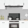 vidaXL Kitchen Backsplash Black 80 x 40 cm Tempered Glass