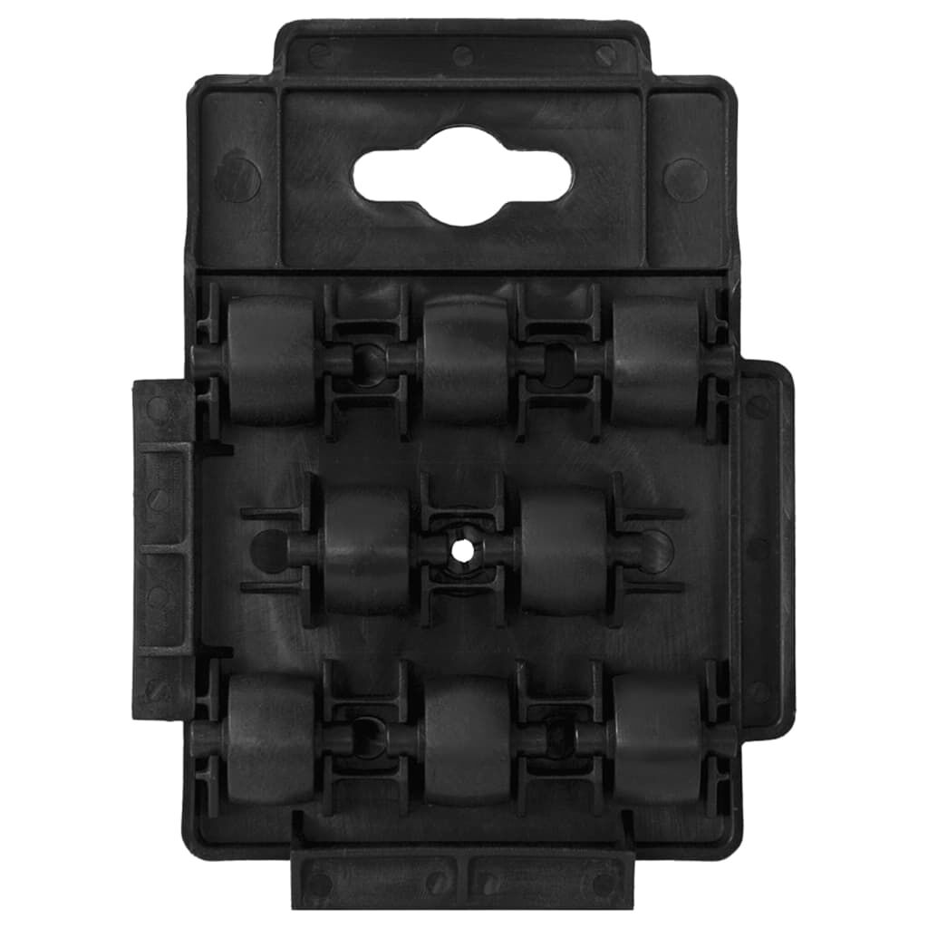 vidaXL Moving Dollies with 8 Wheels 4 pcs Black Polypropylene 150 kg