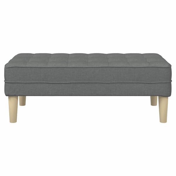 vidaXL Bench with Cushion Dark Grey 113 x 57 x 39 cm Fabric
