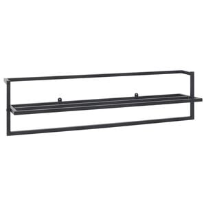 vidaXL Towel Rack Black 95x25x22 cm Iron