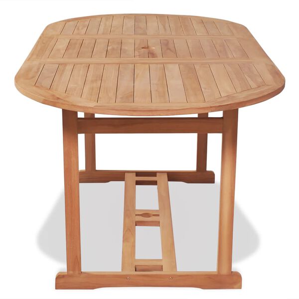 vidaXL 7 Piece Garden Dining Set Solid Teak Wood