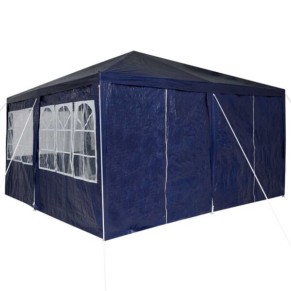 vidaXL Party Tent with 8 Sidewalls Blue 4x4 m PE