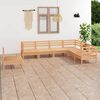 vidaXL 7 Piece Garden Lounge Set Solid Wood Pine