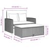 vidaXL Garden Sofa with Cushions 2-Seater Beige Poly Rattan