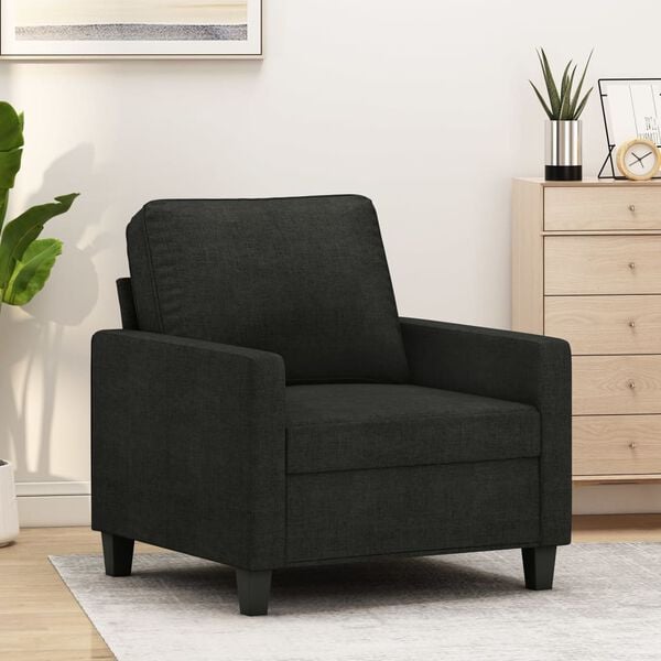 vidaXL Sofa Chair Black 60 cm Fabric