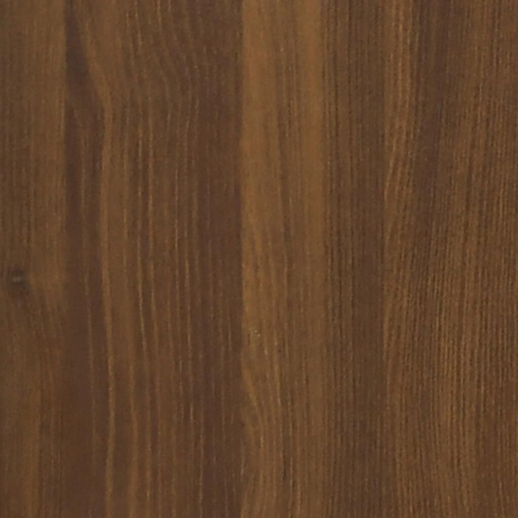 vidaXL Dining Table Brown Oak 80x80x75 cm Engineered Wood